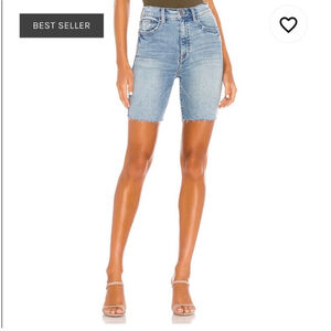 NWT Pistola izzy high rise slim biker denim jean shorts distressed size 27 NEW